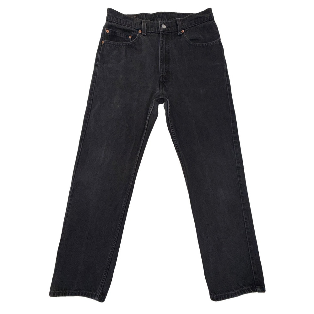 Vintage Levi's 505 Jeans Mens 33x30 Black Regular Fit Straight Leg Denim Y2K